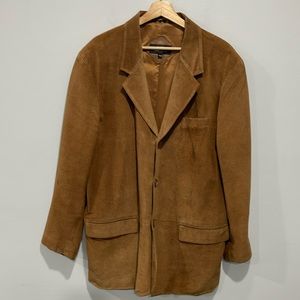 Jones New York City collection size 44 regular men’s suede leather coat vintage